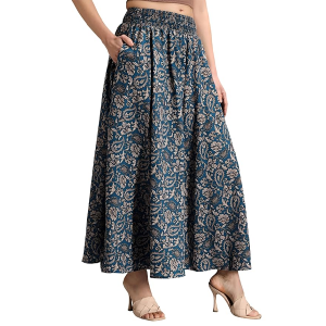Women Flared Viscose Rayon Trousers | Flared Printed Palazzo