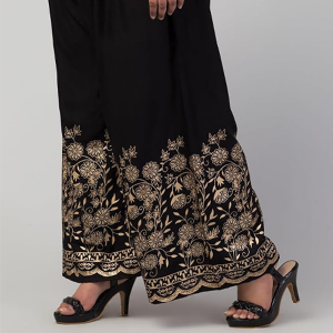 Women Gold Palazzo Flared Palazzo | Comfortable Bottom